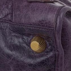 مملوكة مسبقًا Balenciaga Purple Lambskin Giant Work