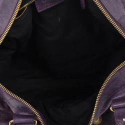 مملوكة مسبقًا Balenciaga Purple Lambskin Giant Work