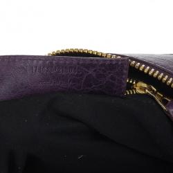 مملوكة مسبقًا Balenciaga Purple Lambskin Giant Work