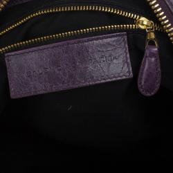 مملوكة مسبقًا Balenciaga Purple Lambskin Giant Work