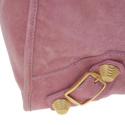Pre Owned Balenciaga Pink Lambskin Giant Work