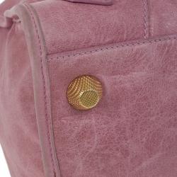 Pre Owned Balenciaga Pink Lambskin Giant Work