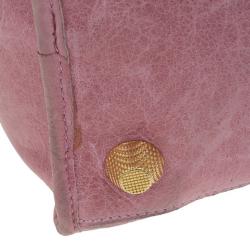 Pre Owned Balenciaga Pink Lambskin Giant Work