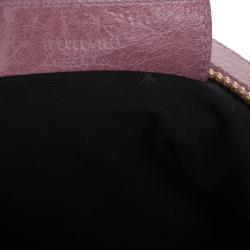 Pre Owned Balenciaga Pink Lambskin Giant Work