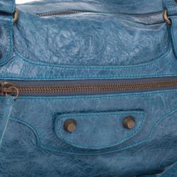 مملوكة مسبقًا Balenciaga Blue Leather Twiggy Bag