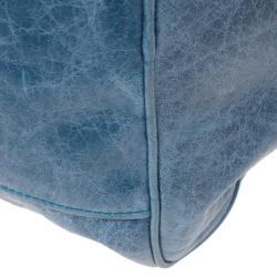 مملوكة مسبقًا Balenciaga Blue Leather Twiggy Bag