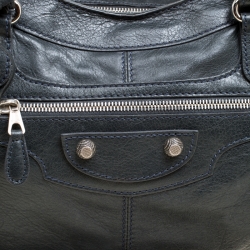Pre Owned Balenciaga Anthracite Leather RH Part Time Top Handle Bag