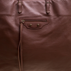 Balenciaga Brown Leather Papier A3 Tote
