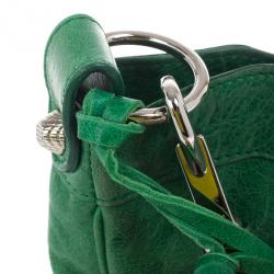 Pre Owned Balenciaga Green Lambskin Giant 12 Hip