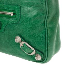 Pre Owned Balenciaga Green Lambskin Giant 12 Hip