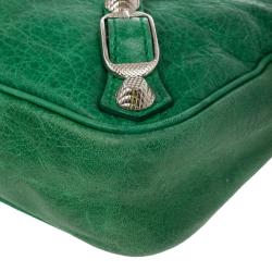 Pre Owned Balenciaga Green Lambskin Giant 12 Hip