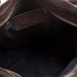 Pre Owned Balenciaga Charbon Leather GGH Classic City Tote