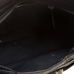 Pre Owned Balenciaga Black Leather Silver Hardware Mini City Bag 