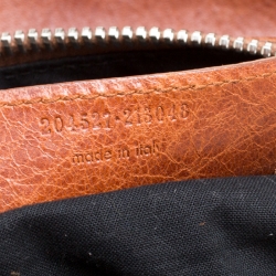 Pre Owned Balenciaga Brown Leather Giant Covered Brogues Day Hobo