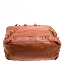 Pre Owned Balenciaga Brown Leather Giant Covered Brogues Day Hobo