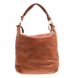 Pre Owned Balenciaga Brown Leather Giant Covered Brogues Day Hobo