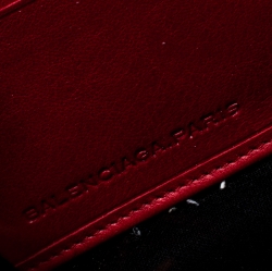 Balenciaga Red Leather Continental Zip Around Wallet