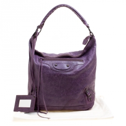 Balenciaga Raisin Leather Classic Day RH Hobo