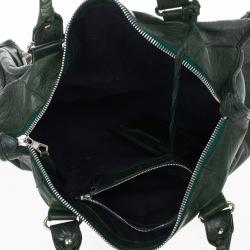 Pre Owned Balenciaga Green Lambskin Giant Work