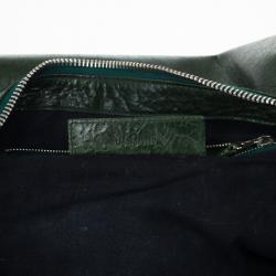 Pre Owned Balenciaga Green Lambskin Giant Work