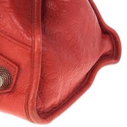 Pre Owned Balenciaga Red Lambskin Giant Part Time