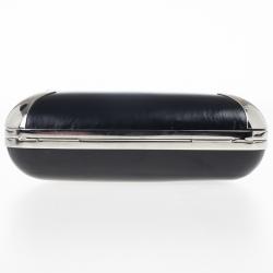 Pre Owned Balenciaga Black Calfskin Minaudière Trapèze Clutch