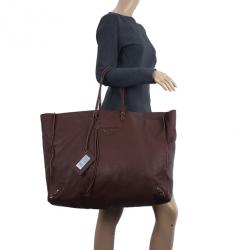 Pre Owned Balenciaga Brown Calfskin Papier A3
