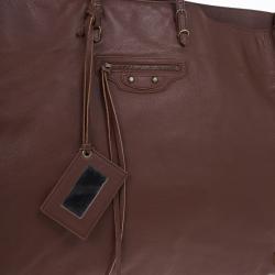 Pre Owned Balenciaga Brown Calfskin Papier A3