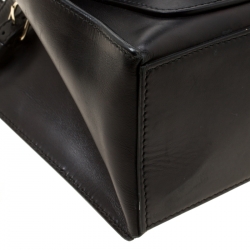 Pre Owned Balenciaga Black Leather Top Handle Bag