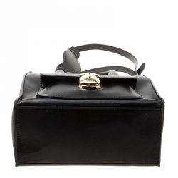 Pre Owned Balenciaga Black Leather Top Handle Bag