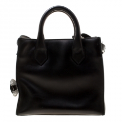 Pre Owned Balenciaga Black Leather Top Handle Bag