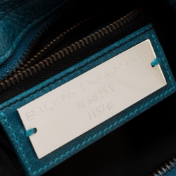 Pre Owned Balenciaga Aquamarine Leather Classic City RH Tote