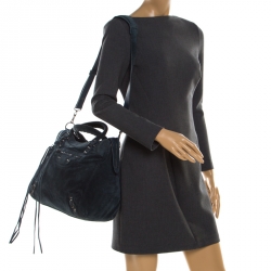 Pre Owned Balenciaga Arctique Suede Baby Daim Velo Tote