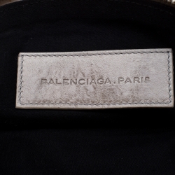 Pre Owned Balenciaga Grey Leather Pouch