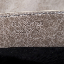 Pre Owned Balenciaga Grey Leather Pouch
