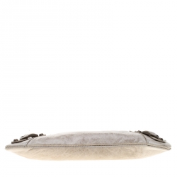 Pre Owned Balenciaga Grey Leather Pouch