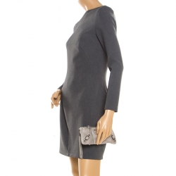 Pre Owned Balenciaga Grey Leather Pouch