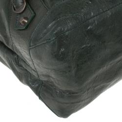Pre Owned Balenciaga Green Lambskin Classic Day