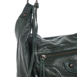 Pre Owned Balenciaga Green Lambskin Classic Day