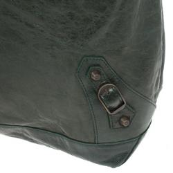 Pre Owned Balenciaga Green Lambskin Classic Day