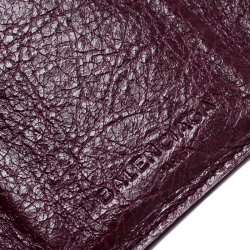Pre Owned Balenciaga Grenat Leather City Wallet