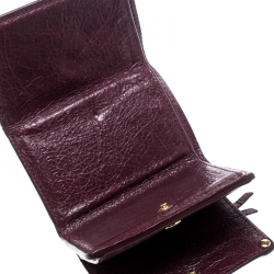 Pre Owned Balenciaga Grenat Leather City Wallet