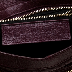 Pre Owned Balenciaga Bordeaux Leather Mini RGH City Bag