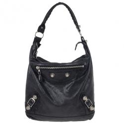 مملوكة مسبقًا Balenciaga Black Lambskin Giant Day