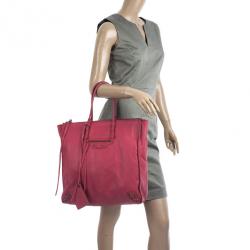 مملوكة مسبقًا Balenciaga Pink Calfskin Papier A5