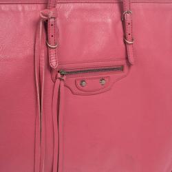 مملوكة مسبقًا Balenciaga Pink Calfskin Papier A5