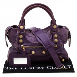 Pre Owned Balenciaga Reisin Leather GGH City Bag