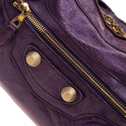 Pre Owned Balenciaga Reisin Leather GGH City Bag