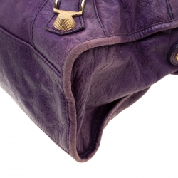 Pre Owned Balenciaga Reisin Leather GGH City Bag