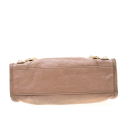 Pre Owned  Balenciaga Beige Leather Mini Classic Edge City Bag